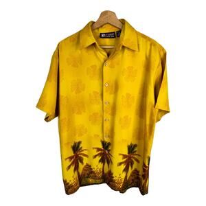 North Shore Surf NSS Mens size Medium Button Down Hawaiian Palm Tree Shirt